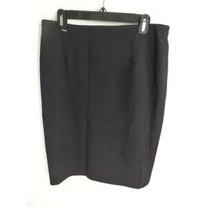 Calvin Klein Women's Solid Stretch Back Zipper Pencil Skirts Black Size 10‎